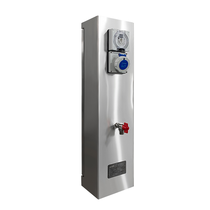 Outdoor Power Pedestal - แท่นจ่ายไฟกลางแจ้งแบบกันน้ำสำหรับเรือ RV ที่ตั้งแคมป์ พร้อมช่องเสียบไฟสำหรับจ่ายไฟชายฝั่ง