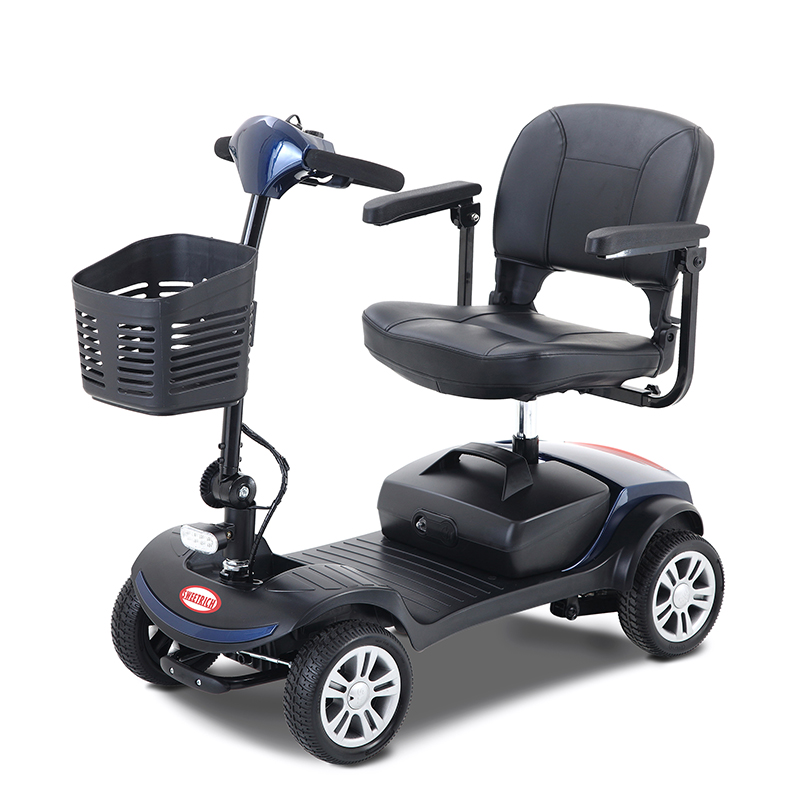 Outdoor Power Wheelchair - สกู๊ตเตอร์ไฟฟ้าพับได้สำหรับใช้งานกลางแจ้ง ทรงพลัง เหมาะสำหรับผู้สูงอายุ/ผู้พิการ พร้อมเทคโนโลยีเซ็นเซอร์สำหรับการเดินทาง
