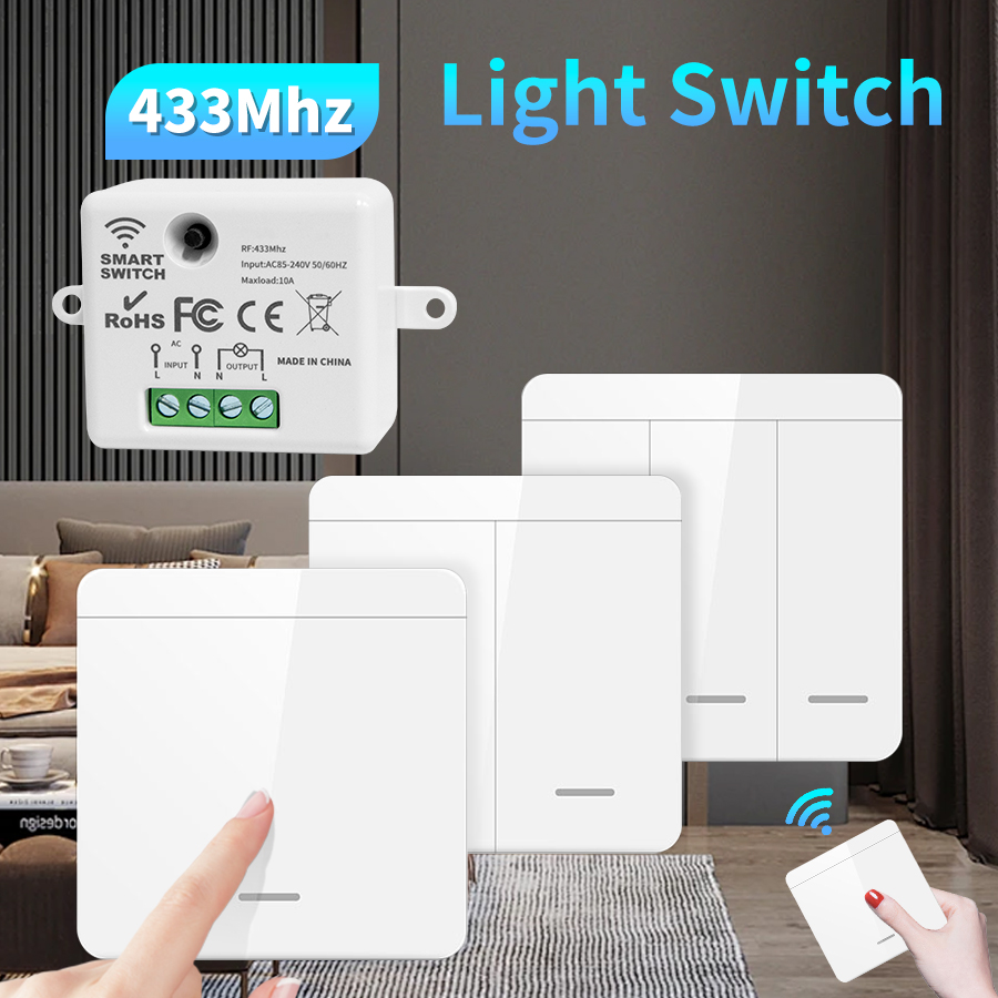 Outdoor Power Outlet With Remote Control - สวิตช์ไฟไร้สาย RF 433 เมกะเฮิร์ตซ์รีโมทคอนโทรล 1/2/3 GANG