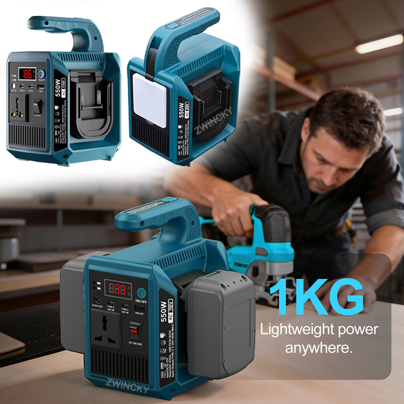 Outdoor Power Inverter - อินเวอร์เตอร์พกพา 550W สำหรับแบตเตอรี่ Makita 18V แปลงเป็น
