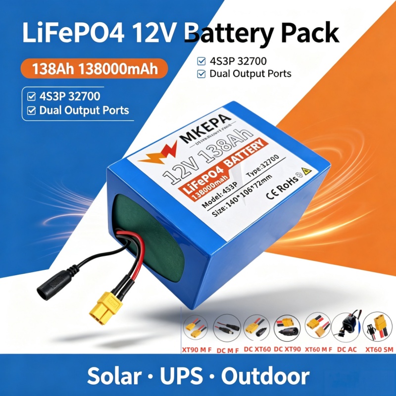 Outdoor Uninterruptible Power Supply - แบตเตอรี่ลิเธียม 32700 12V 4S3P รุ่นใหม่ พร้อมระบบป้องกัน