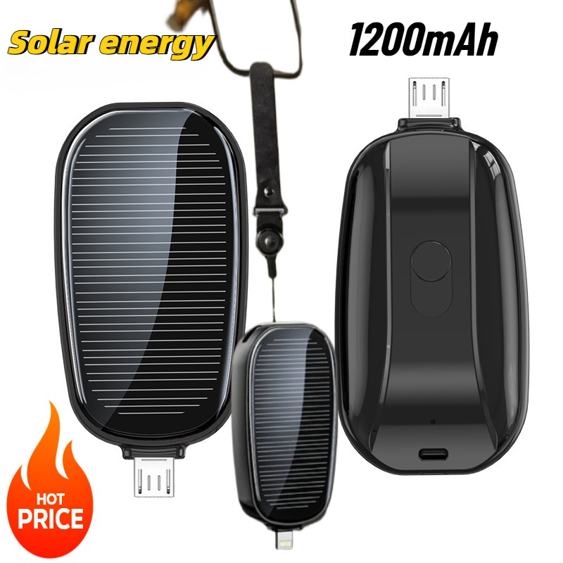 Xiaomi Outdoor Power Supply - พาวเวอร์แบงค์พลังงานแสงอาทิตย์ขนาดเล็ก 1200mAh แบบพกพา ใช้เป็นพวงกุญแจ ชาร์จเร็ว สำหรับใช้งานกลางแจ้ง