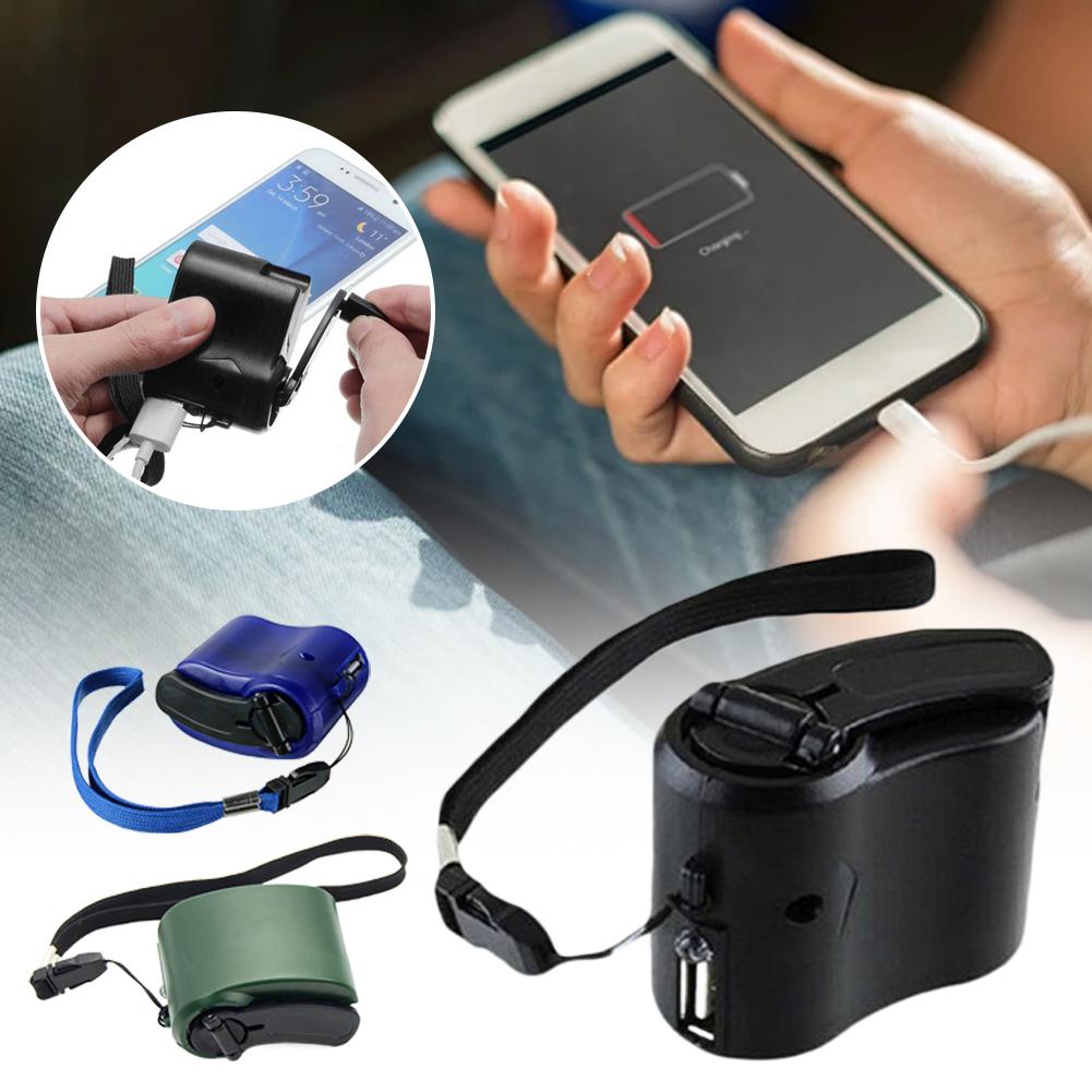 Outdoor Power Kit - เครื่องชาร์จโทรศัพท์แบบพกพา ใช้พลังงานมือหมุน ชาร์จผ่าน USB สำหรับกรณีฉุกเฉิน ไม่ต้องใช้แบตเตอรี่