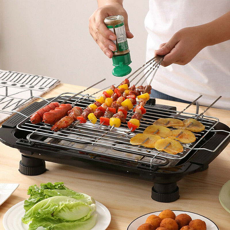 Outdoor Power Grill - ครัวเรือน Smokeless Grill 2000W มัลติฟังก์ชั่ไฟฟ้า Griddle
