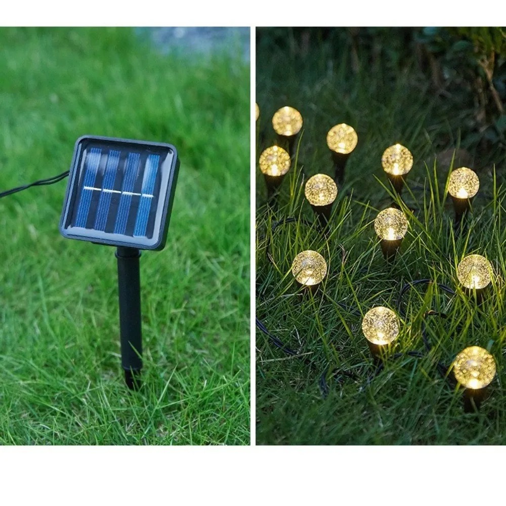 Outdoor Power For Xmas Lights - ไฟสายโซลาร์เซลล์ 5 เมตร 20 หลอด LED