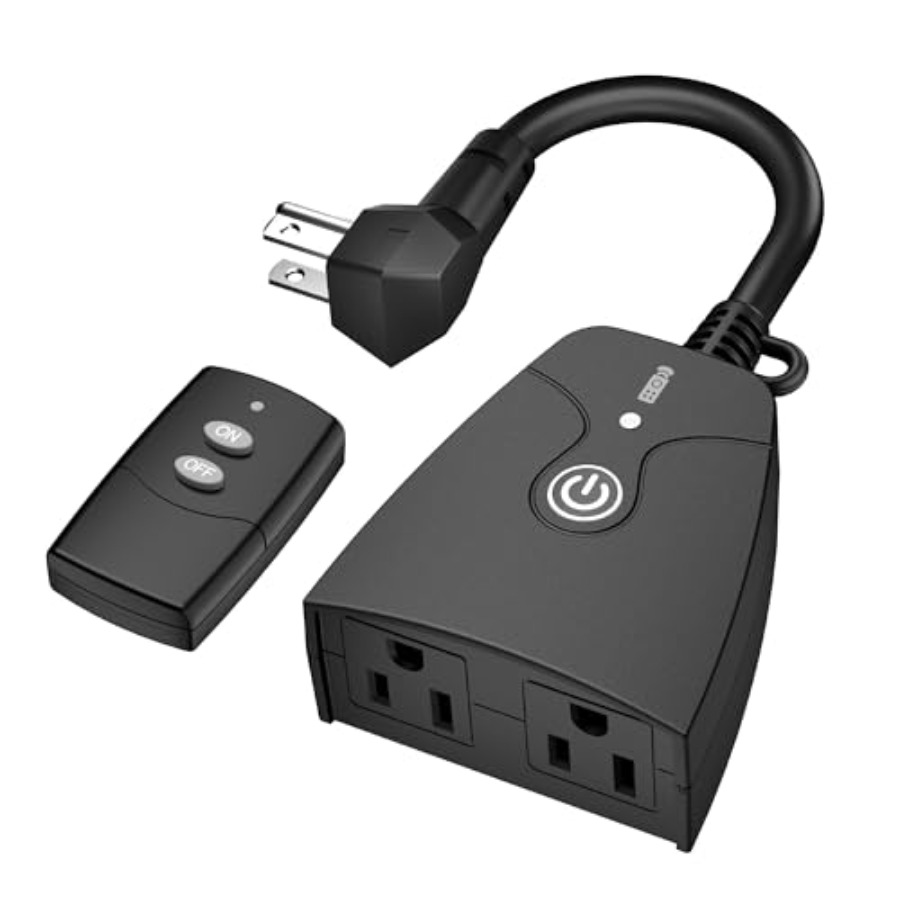 Outdoor Power Outlet With Remote Control - ปลั๊กไฟควบคุมระยะไกลไร้สายสำหรับภายนอกอาคาร, ปลั๊กพ่วงทนทานสำหรับใช้งานกลางแจ้ง, ปลั๊กไฟในอาคารสำหรับสวิตช์ไฟ, 6-i