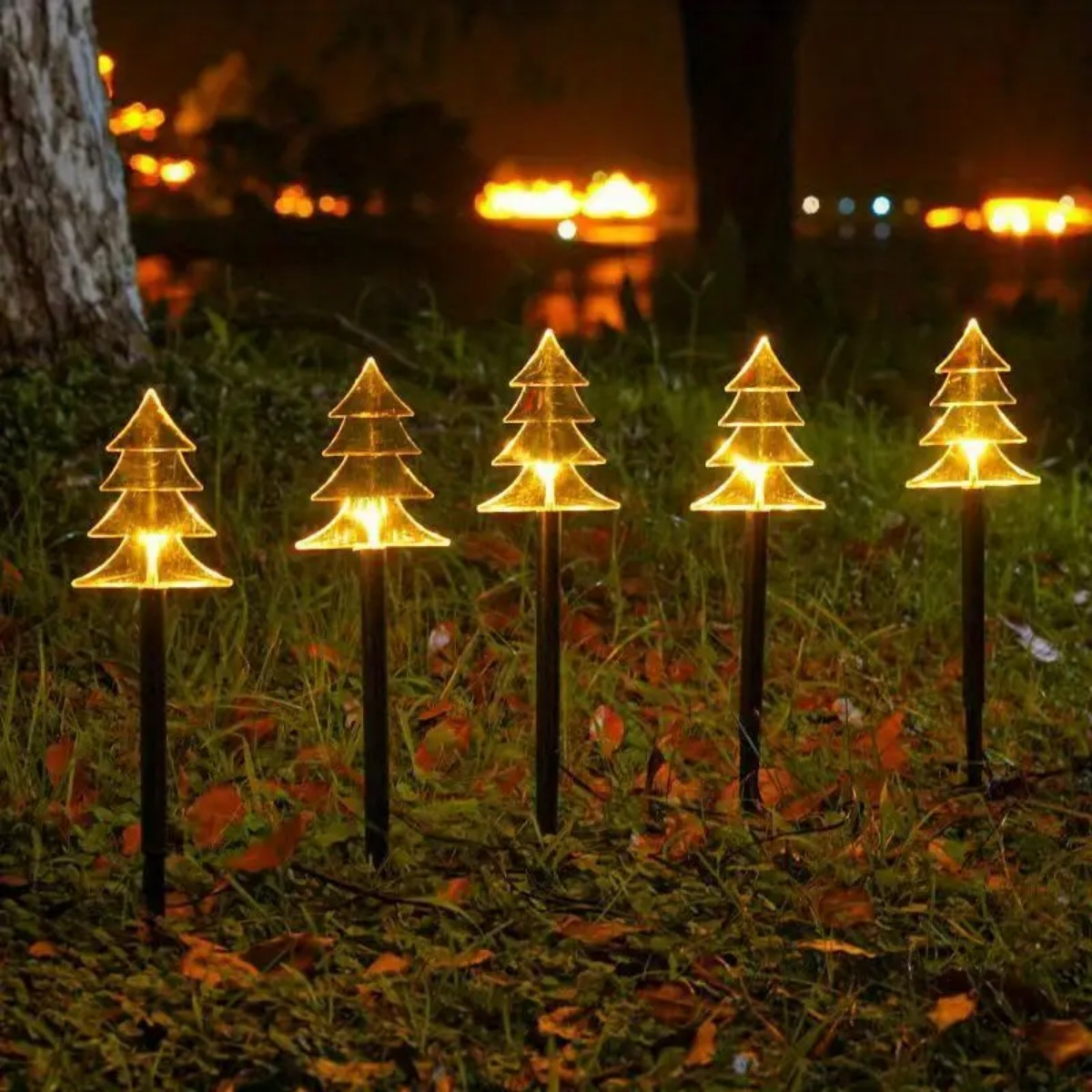5 ชิ้นคริสต์มาสไฟทางเดินกันน้ํ - Outdoor Power For Xmas Lights บทวิจารณ์และราคา