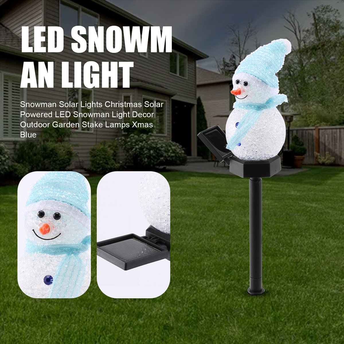 ไฟประดับรูปตุ๊กตาหิมะพลังงานแส - Outdoor Power For Xmas Lights บทวิจารณ์และราคา