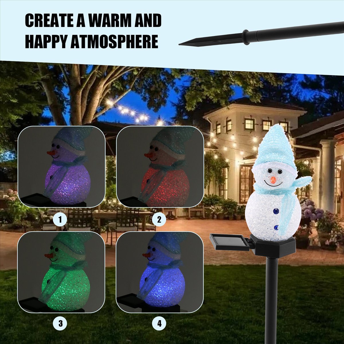 ไฟประดับรูปตุ๊กตาหิมะพลังงานแส - Outdoor Power For Xmas Lights บทวิจารณ์และราคา