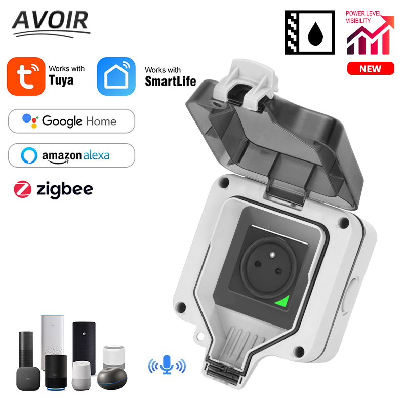 Avoir Zigbee Tuya IP66กลางแจ้ง - Outdoor Power Outlet With Remote Control บทวิจารณ์และราคา