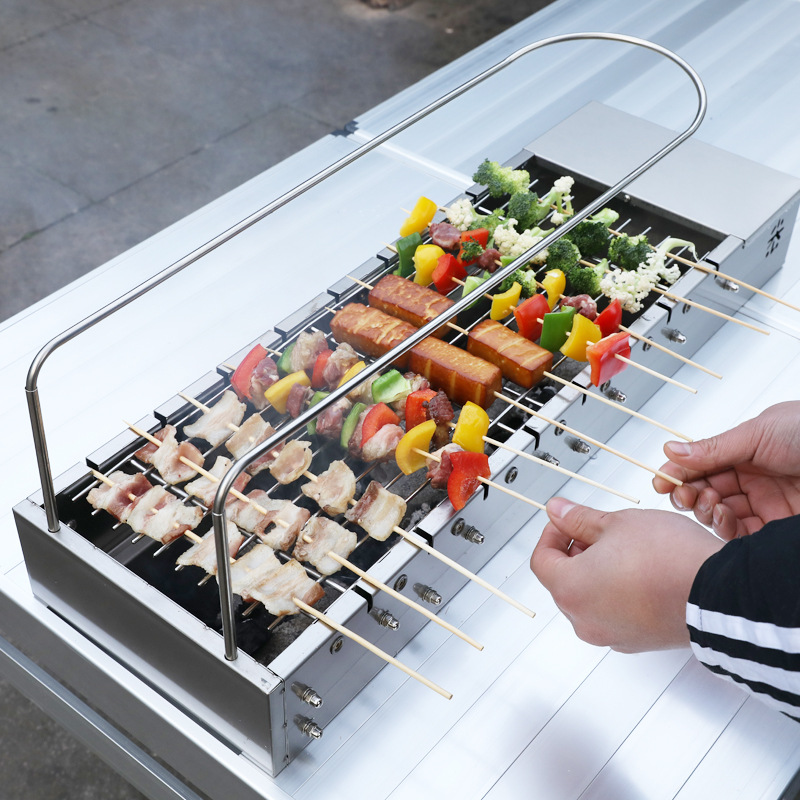 เตาบาร์บีคิวแบบพกพา หมุนอัตโนม - Outdoor Power Grill บทวิจารณ์และราคา