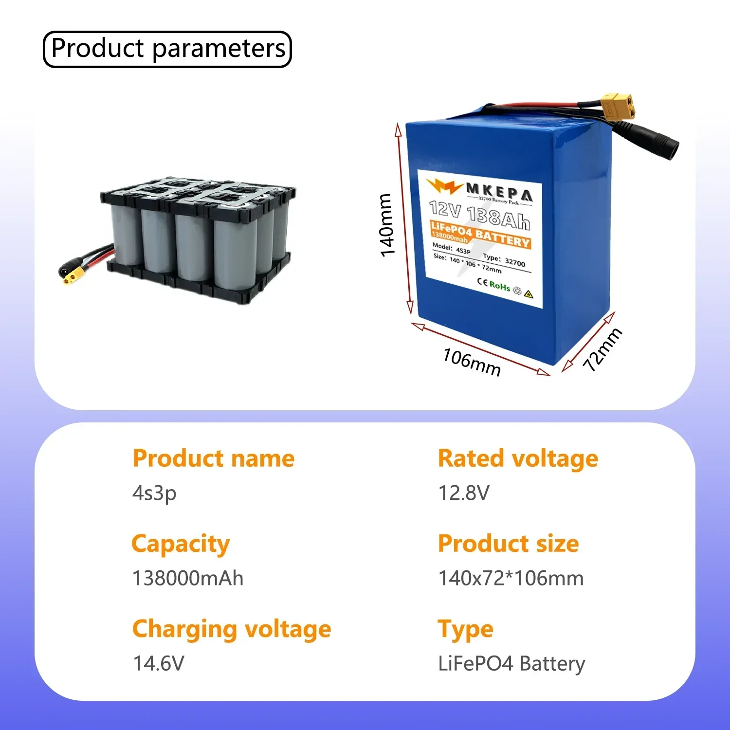 แบตเตอรี่ลิเธียม 32700 12V 4S3 - Outdoor Uninterruptible Power Supply บทวิจารณ์และราคา