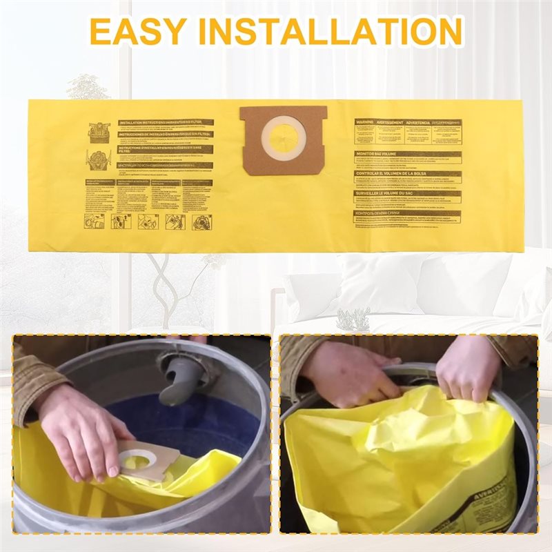 B46C ชุด 3 ชิ้น 91964 ถุงกรองฝ - Wet Dry Vacuum Shop บทวิจารณ์และราคา