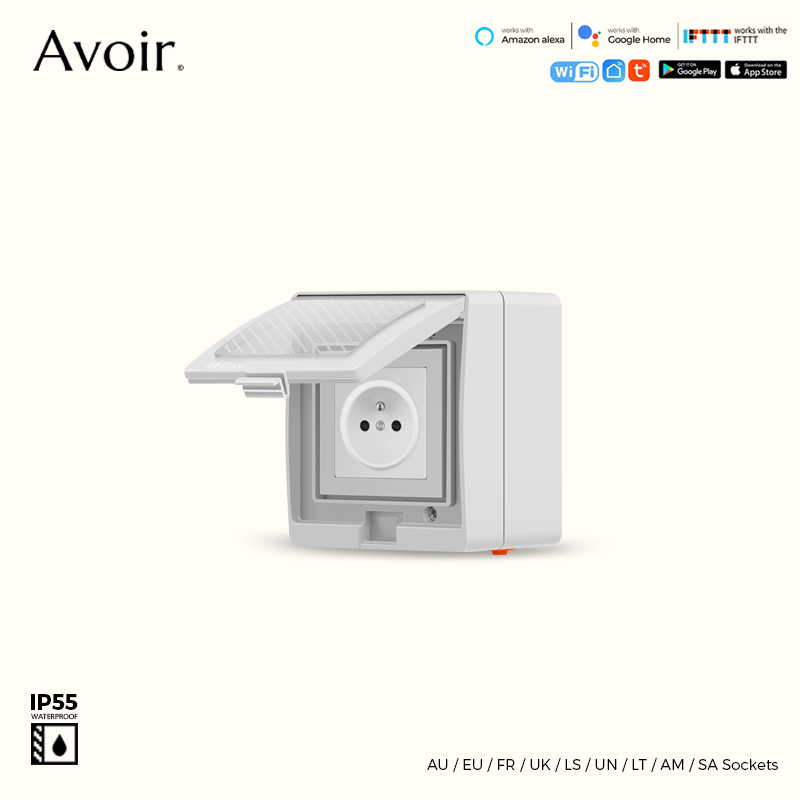 Avoir Tuya สมาร์ทซ็อกเก็ต Wifi - Outdoor Power Outlet With Remote Control บทวิจารณ์และราคา
