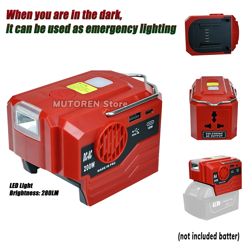 200W อินเวอร์เตอร์ไฟฟ้าแบบพกพา - Outdoor Power Inverter บทวิจารณ์และราคา