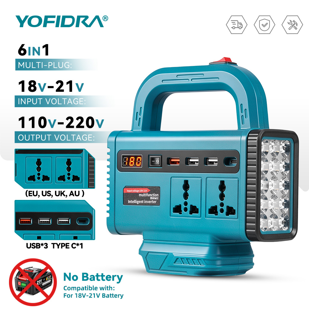 อินเวอร์เตอร์พกพา YOFIDRA 220V - Outdoor Power Inverter บทวิจารณ์และราคา