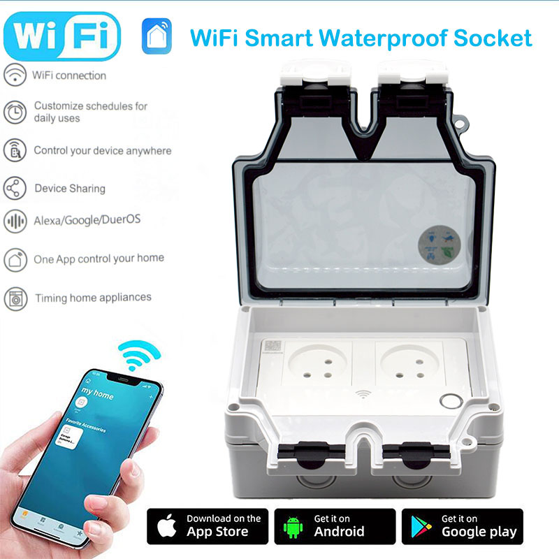 16A สมาร์ทซ็อกเก็ต IP66 ปลั๊กก - Outdoor Power Outlet With Remote Control บทวิจารณ์และราคา