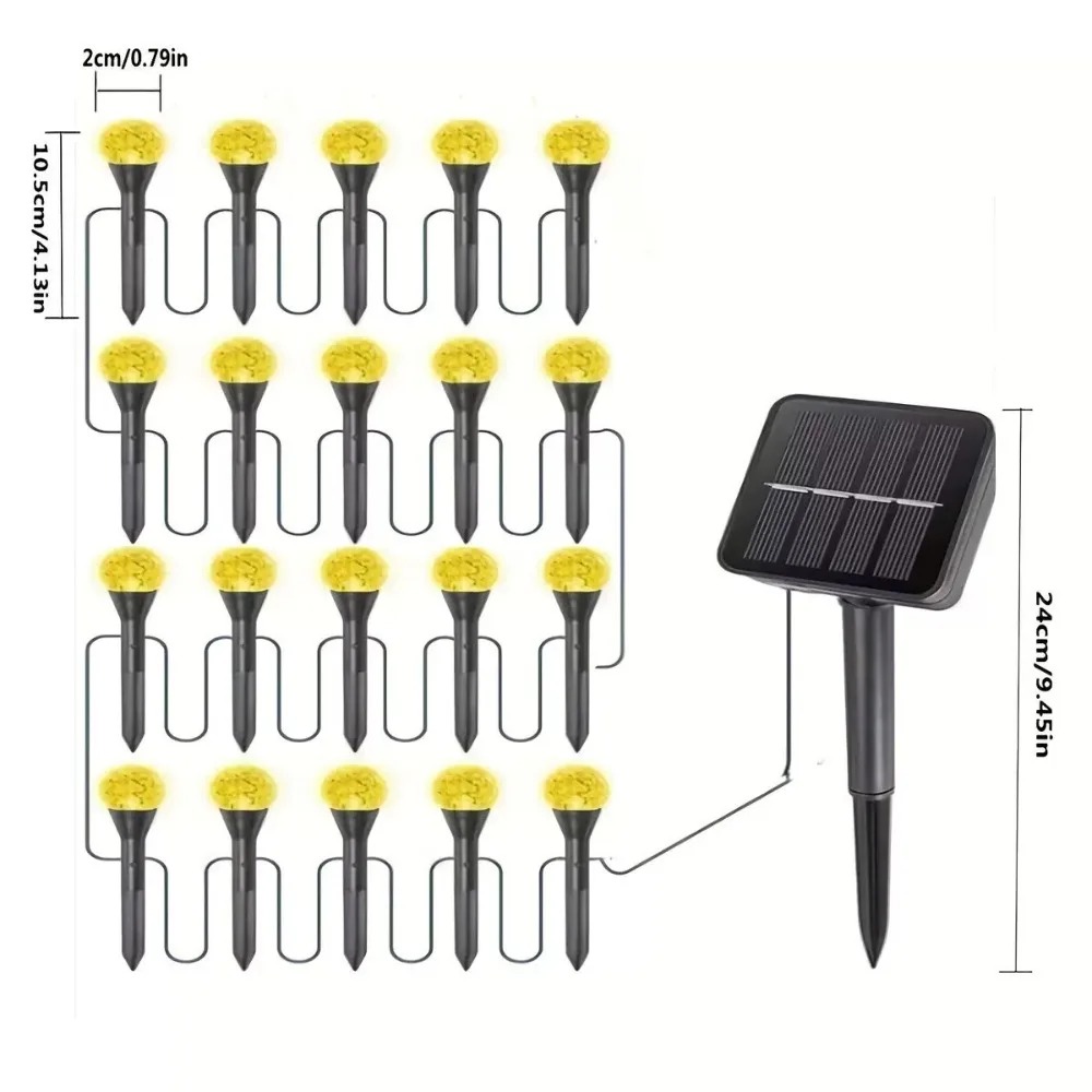 ไฟสายโซลาร์เซลล์ 5 เมตร 20 หลอ - Outdoor Power For Xmas Lights บทวิจารณ์และราคา