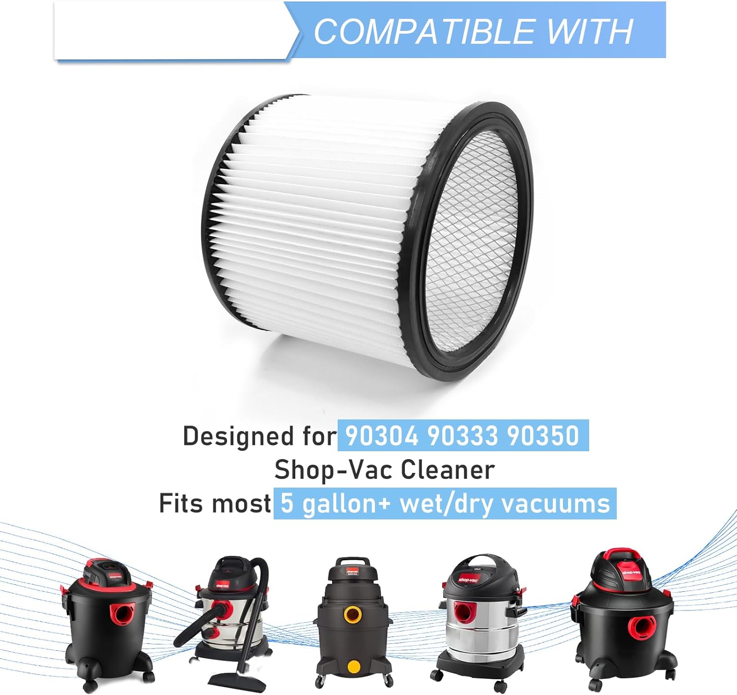 90304 การเปลี่ยนไส้กรองช็อป-แว - Wet Dry Vacuum Shop บทวิจารณ์และราคา