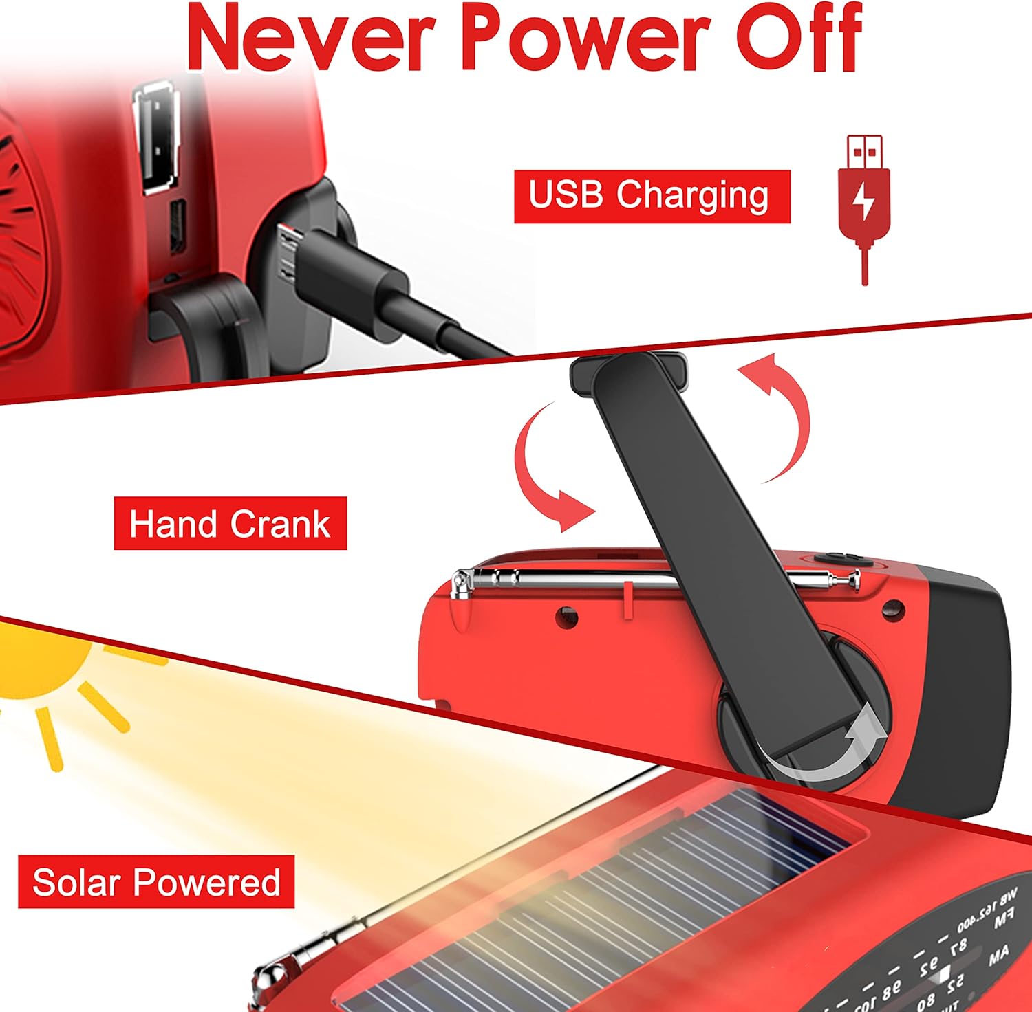 เครื่องกำเนิดไฟฟ้าแบบมือหมุนแบ - Outdoor Power Tool Kit บทวิจารณ์และราคา